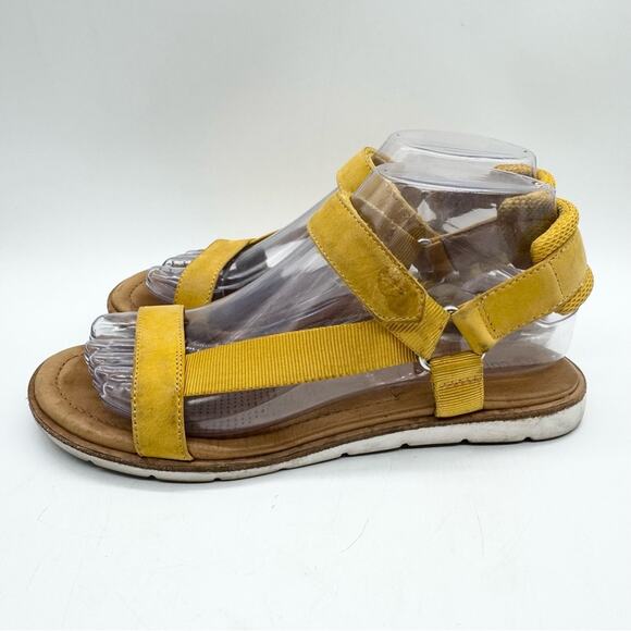 CC Corso Como Brawyn Strappy Nylon & Suede Sandal In Marigold Yellow Size 7 - Picture 7 of 13
